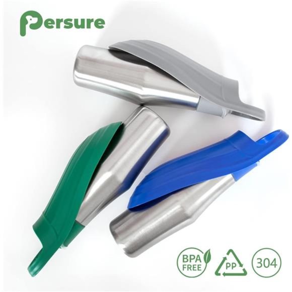 Portable Pet Water Dispenser 27oz 27oz Stainless Steel Dog  Portable Dog Water Bottle Dispenser - 27 OZ Stainless Steel Leak-Proof (Green)